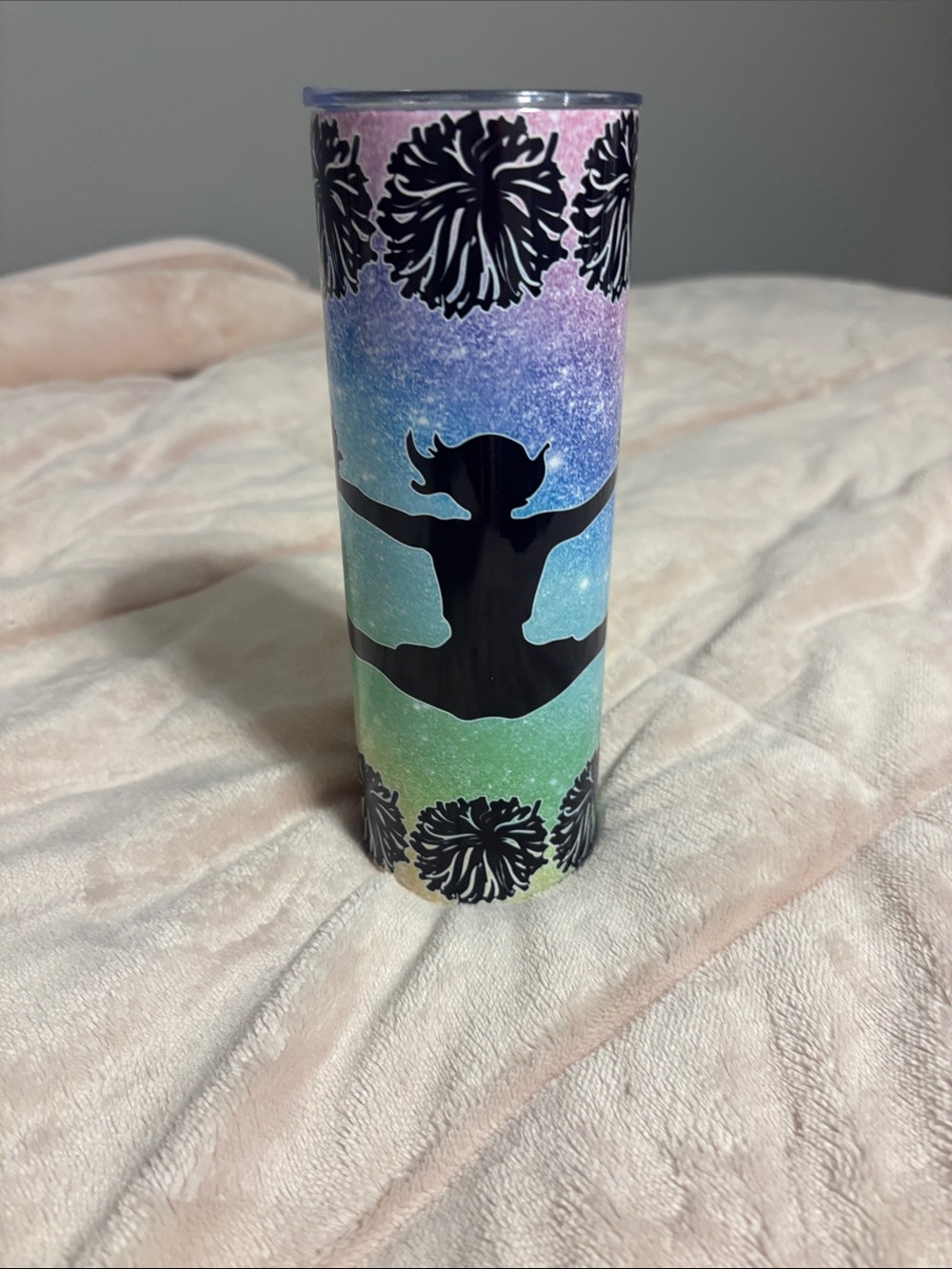 15oz custom cheer logo tumbler